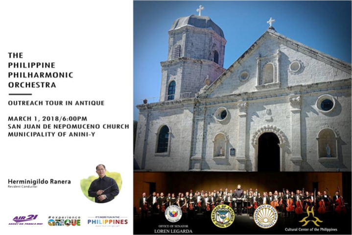 Philippine Philharmonic Orchestra music concert at the church ground of the San Juan Nepomuceno Parish